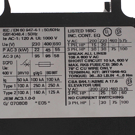 3RT1046-3BB40 Контактор Siemens