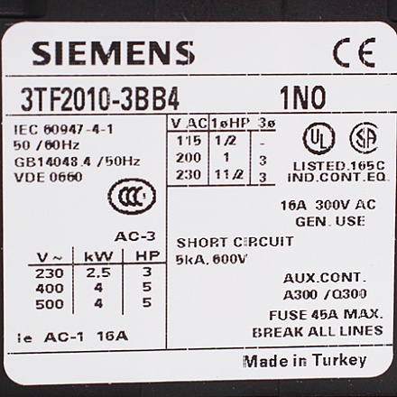 3TF2010-3BB4 Контактор Siemens