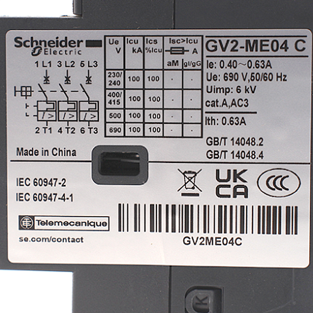 GV2ME04 C Выключатель автоматический Schneider Electric