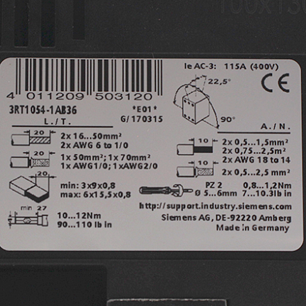 3RT1054-1AB36 Контактор Siemens