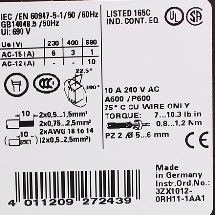 3RH1122-1AF00 Контактор Siemens