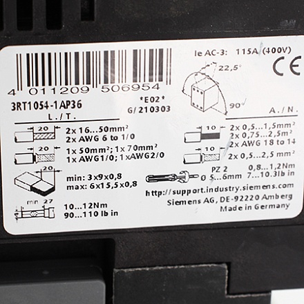 3RT1054-1AP36 Контактор Siemens (б/у)