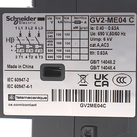 GV2ME04 Выключатель автоматический Schneider Electric