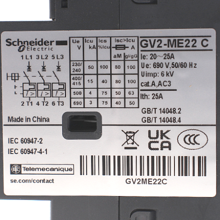 GV2ME22 Выключатель автоматический Schneider Electric
