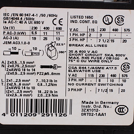 3RT1026-1AP00 Контактор Siemens