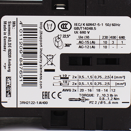 3RH2122-1AH00 Контактор Siemens