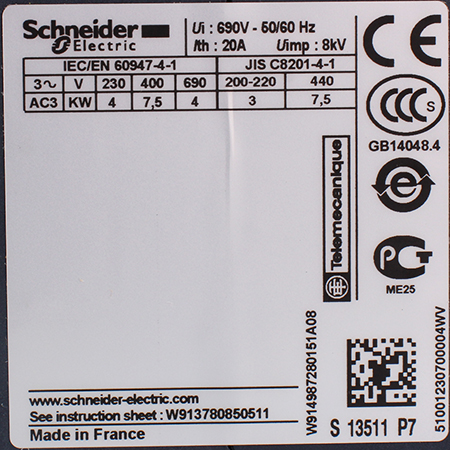 LC2K1610P7 Контактор реверсивный Schneider Electric