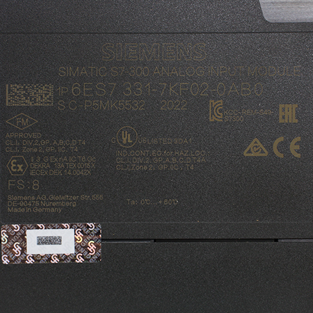 6ES7331-7KF02-0AB0 Модуль ввода Siemens (б/у)