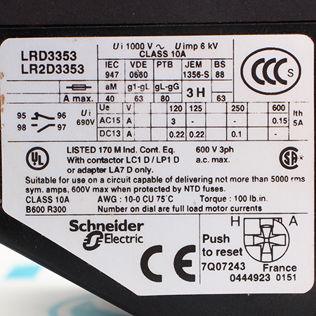 LRD3353 Реле перегрузки тепловое Schneider Electric