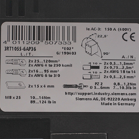 3RT1055-6AP36 Контактор Siemens