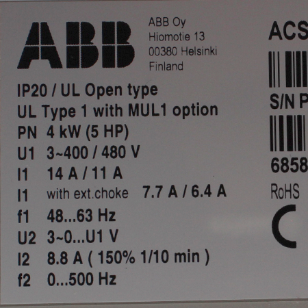 ACS150-03E-08A8-4 Преобразователь частоты ABB