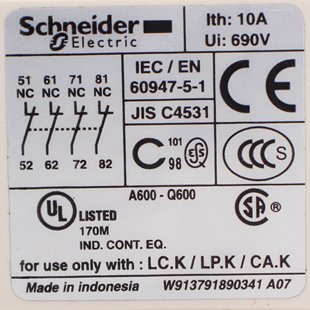 LA1KN04 Блок контактов дополнительный Schneider Electric