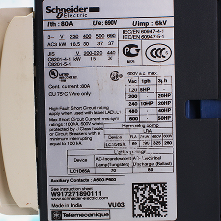 LC1D65AB7 Контактор Schneider Electric