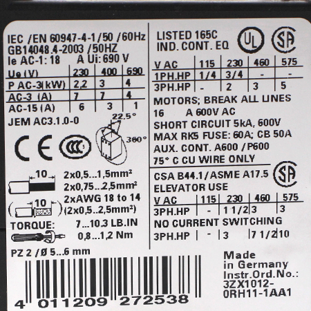 3RT1015-1AP02 Контактор Siemens