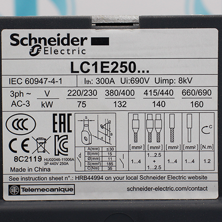 LC1E250F5 Контактор Schneider Electric