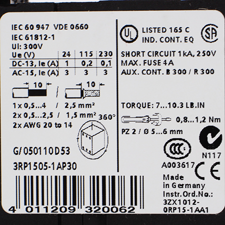 3RP1505-1AP30 Реле времени Siemens