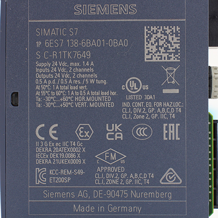 6ES7138-6BA01-0BA0 Модуль технологический Siemens