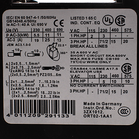 3RT1026-1BB40 Контактор Siemens