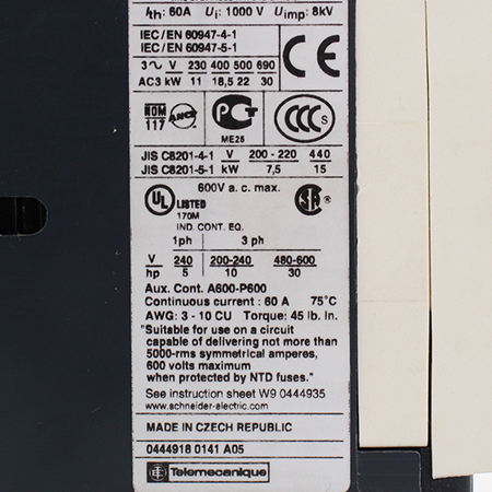 LP1D4011BD Контактор Schneider Electric