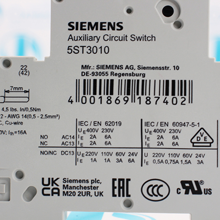 5ST3010 Блок дополнительных контактов Siemens