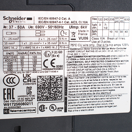 GV3P50 Выключатель автоматический Schneider Electric