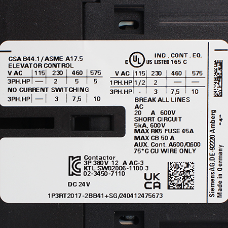 3RT2017-2BB41 Контактор Siemens