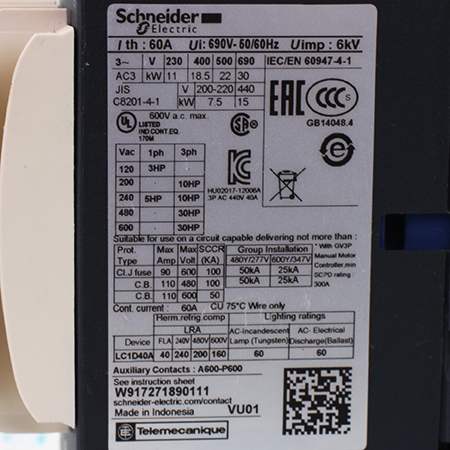 LC1D40AP7 Контактор Schneider Electric