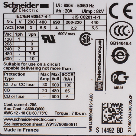 LP1K12105BD Контактор Schneider Electric
