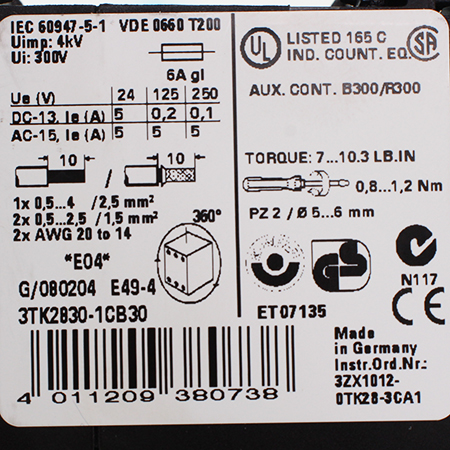 3TK2830-1CB30 Реле безопасности Siemens