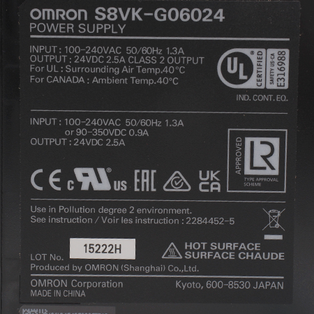 S8VK-G06024 Источник питания Omron