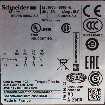 CA3KN22MD Реле промежуточное Schneider Electric