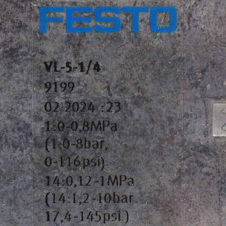 VL-5-1/4 Распределитель с пневматическим управлением Festo