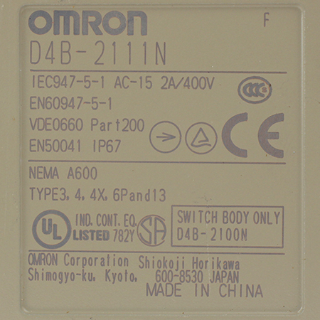 D4B-2111N Выключатель безопасности концевой Omron