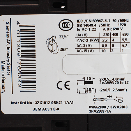 3RT2016-2AP02 Контактор Siemens