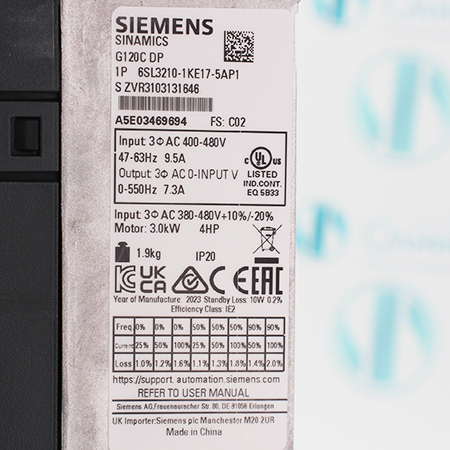 6SL3210-1KE17-5AP1 Преобразователь частоты Siemens