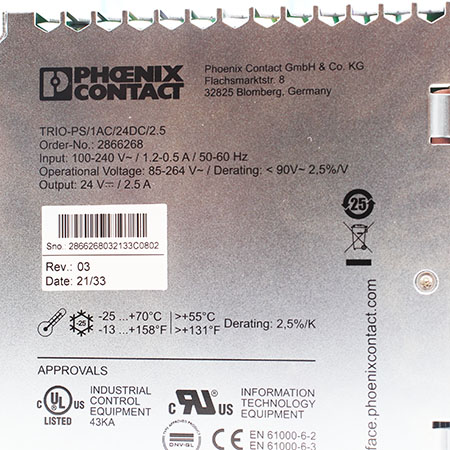TRIO-PS/1AC/24DC/2.5 2866268  Источник питания Phoenix Contact