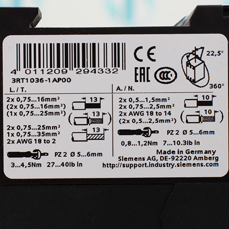 3RT1036-1AP00 Контактор Siemens