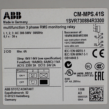 1SVR730884R3300 Реле контроля ABB