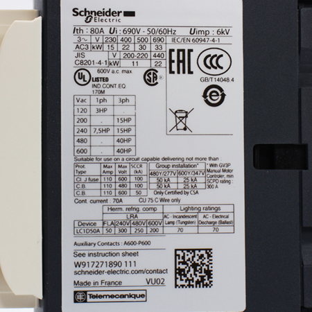 LC1D50ABD Контактор Schneider Electric