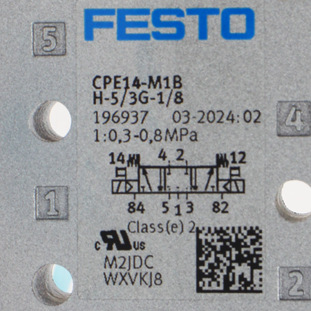 CPE14-M1BH-5/3G-1/8 Распределитель с электромагнитным управлением Festo