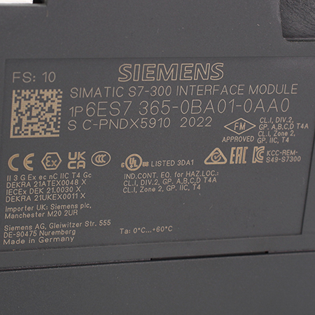 6ES7365-0BA01-0AA0 Модуль интерфейсный Siemens