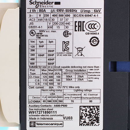 LC1D65AQ7 Контактор Schneider Electric