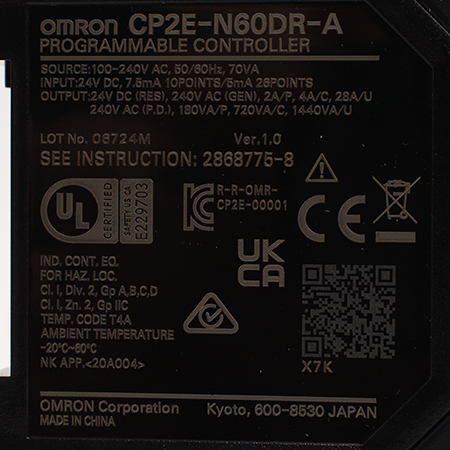 CP2E-N60DR-A Контроллер логический программируемый Omron
