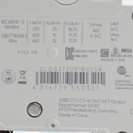 2CDS272001R0254 Выключатель автоматический ABB