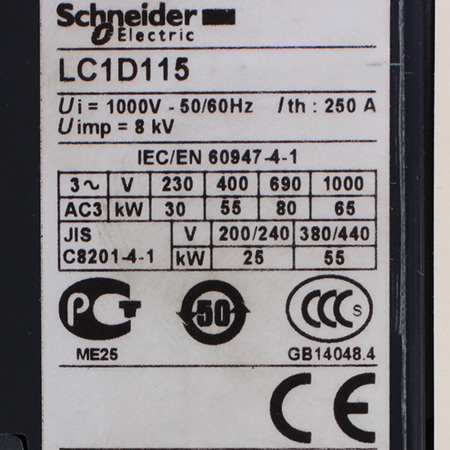 LC1D115F7 Контактор Schneider Electric (б/у)