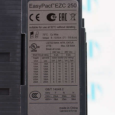 EZC250F3125 Выключатель автоматический трехполюсный Schneider Electric