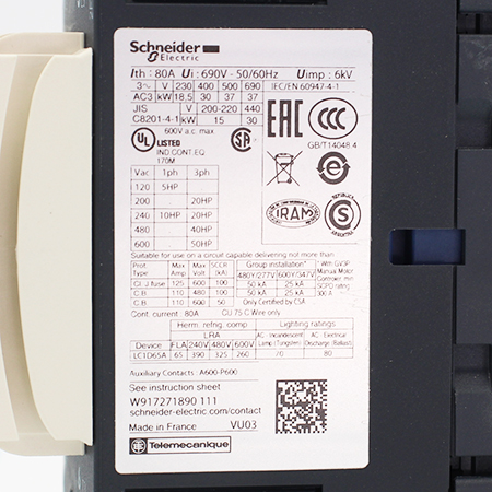 LC1D65AV7 Контактор Schneider Electric