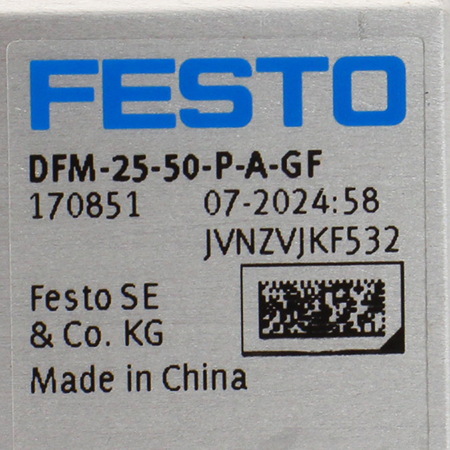 DFM-25-50-P-A-GF Пневмоцилиндр с направляющей Festo