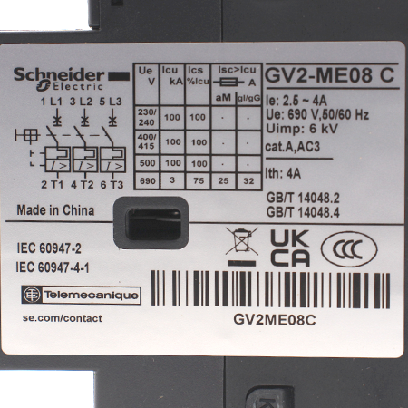 GV2ME08 Выключатель автоматический Schneider Electric