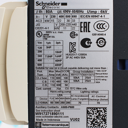 LC1D50AP7 Контактор Schneider Electric